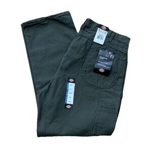 Dickies Men’s Relaxed 42x32 Fit Olive Green Carpenter Jeans NWT